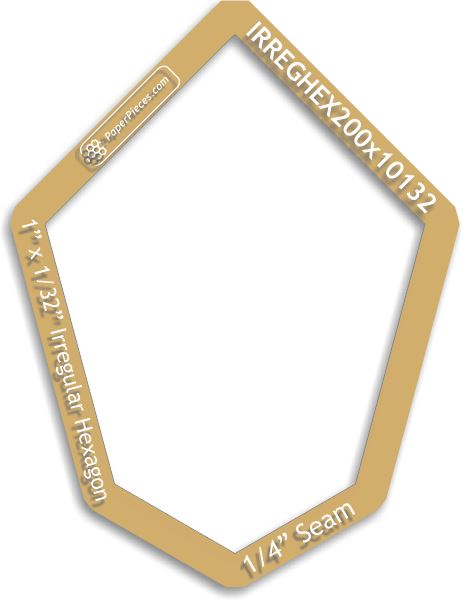 2" x 1-1/32" Irregular Hexagon