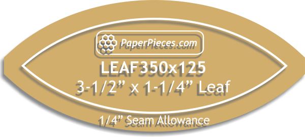 3-1/2" x 1-1/4" Leaf
