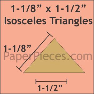 1-1/8" x 1-1/2" Isosceles Triangles