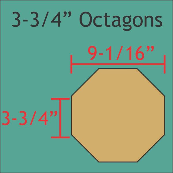 3-3/4 Octagon – Paper Pieces