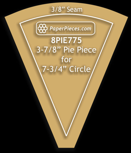 7-3/4" Diameter 8 Piece Pie Circles
