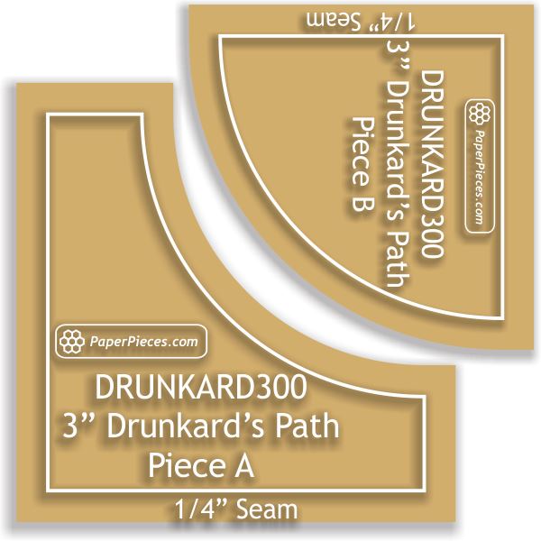 3" Drunkard's Path Block