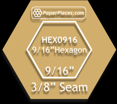 9/16" Hexagons