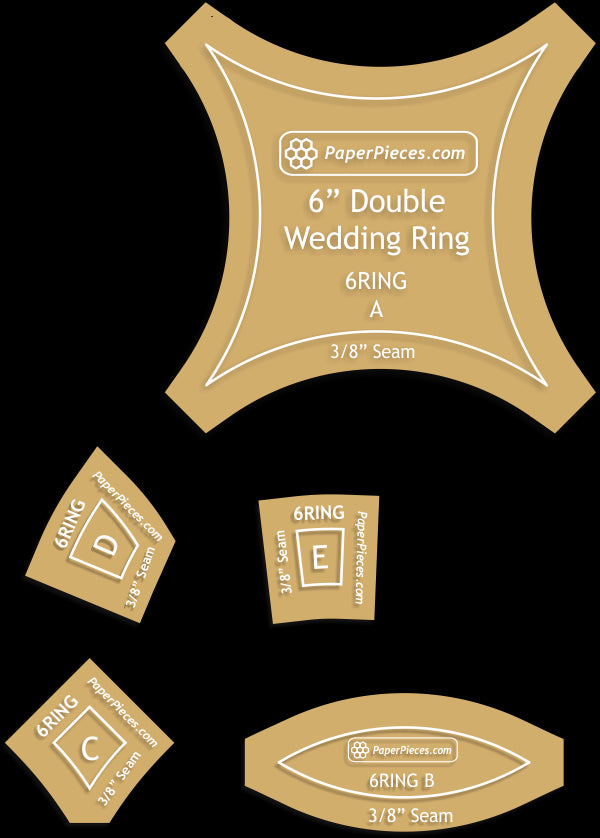 6-3/8" Double Wedding Ring Blocks