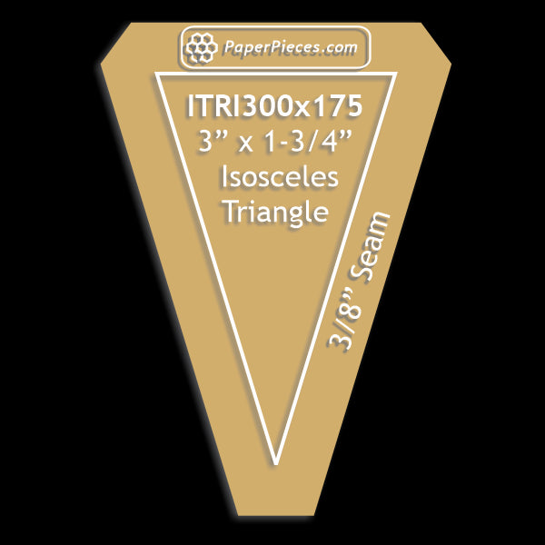 3" x 1-3/4" Isosceles Triangle