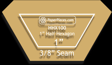 1" Half Hexagons