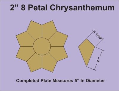 2" 8 Petal Chrysanthemums