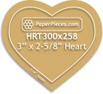 3" x 2-5/8" Hearts