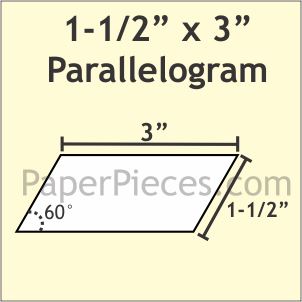 1-1/2" x 3" 60 Degree Parallelograms
