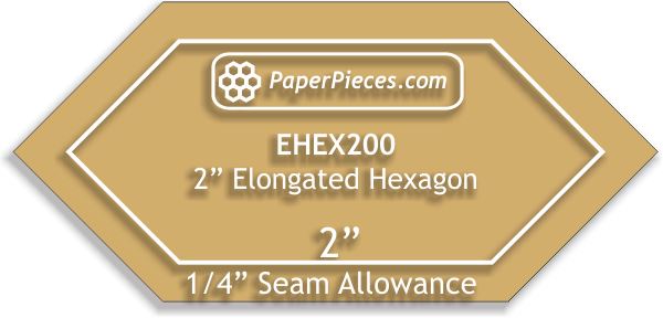 2" Elongated Hexagon