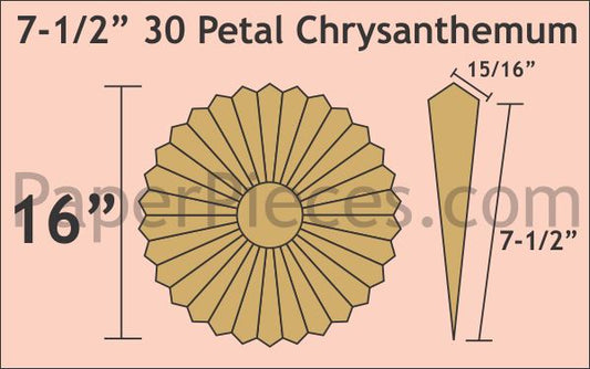 7-1/2" 30 Petal Chrysanthemums