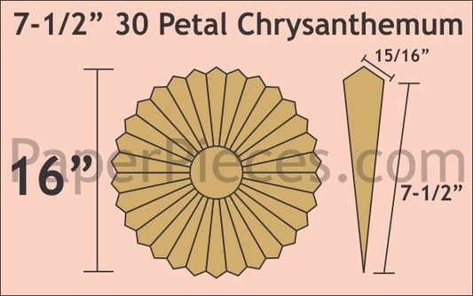 7-1/2" 30 Petal Chrysanthemums