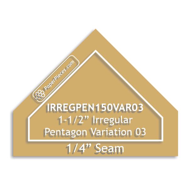 1-1/2" Irregular Pentagon Variation 03