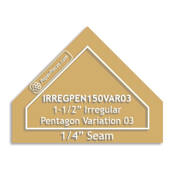 1-1/2" Irregular Pentagon Variation 03
