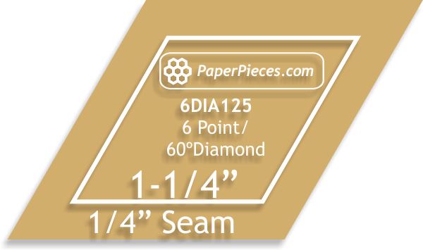 1-1/4" 6 Point Diamonds