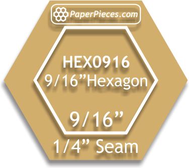 9/16" Hexagons