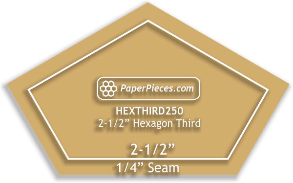 2-1/2" Hexagon Thirds