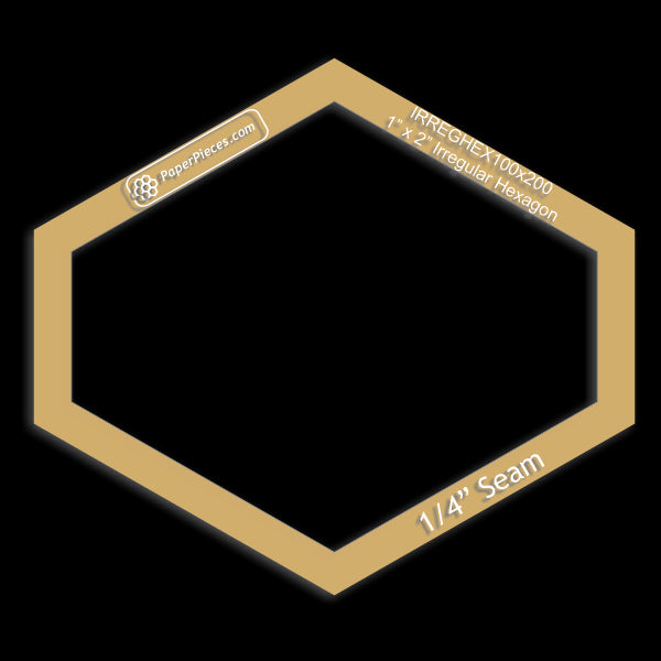 1" x 2" Irregular Hexagons