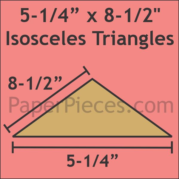 5-1/4" x 8-1/2" Isosceles Triangle
