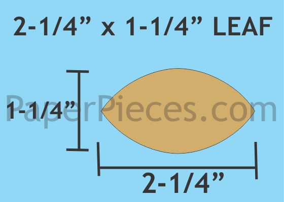 2-1/4" x 1-1/4" Leaf