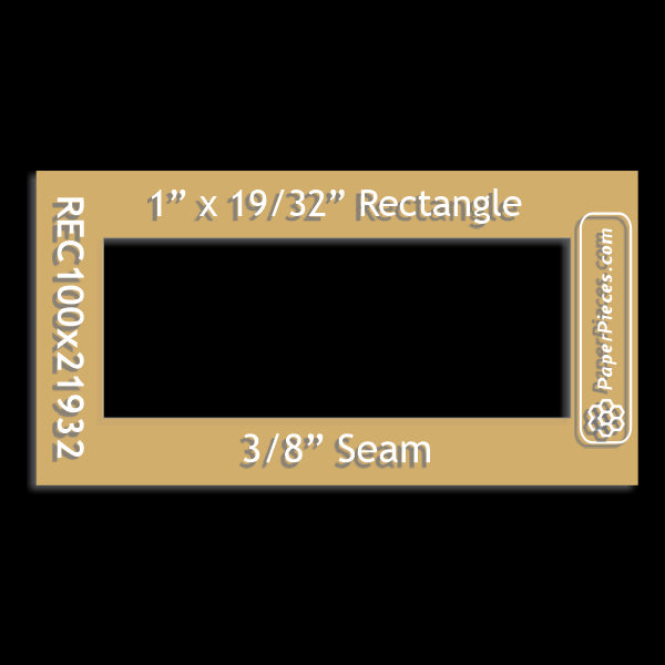 1" x 2-19/32" Rectangle