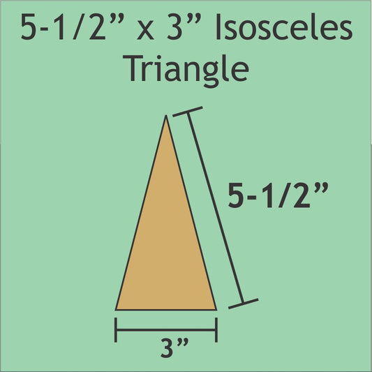 5-1/2" x 3" Isosceles Triangles