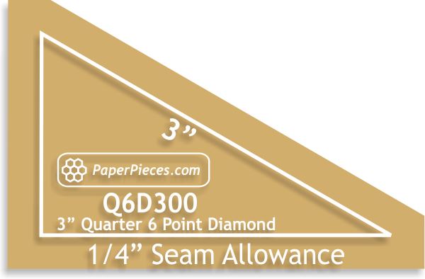 3" 6 Point Quarter Diamonds