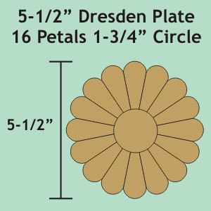 5-1/2" 16 Petal Dresdens