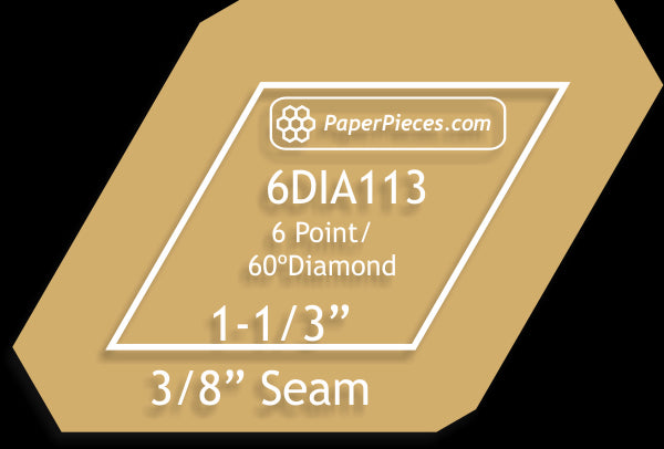 1-1/3" 6 Point-60 Degree Diamonds