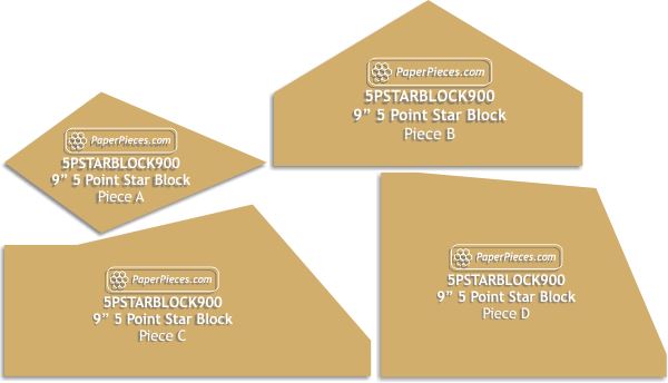 9" 5 Point Star Blocks