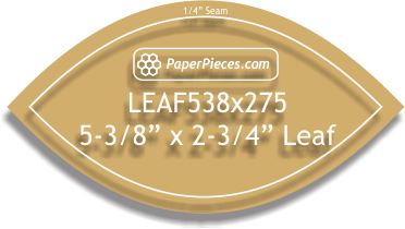 5-3/8" x 2-3/4" Leaf