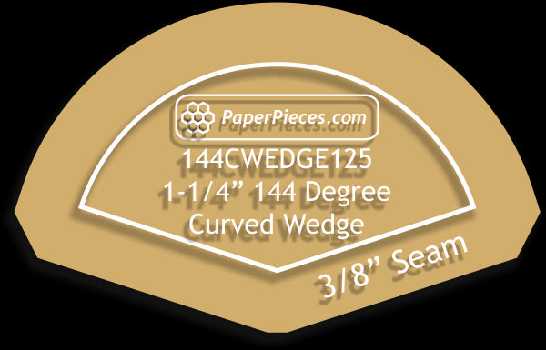 1-1/4" 144 Degree Curved Wedge