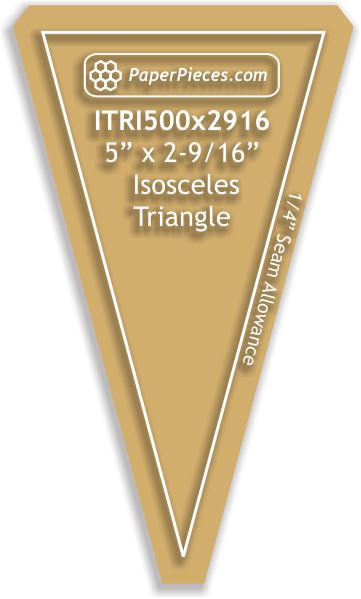 5" x 2-9/16" Isosceles Triangles