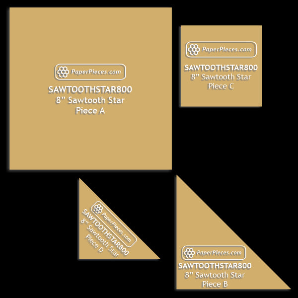 8" Sawtooth Star Block