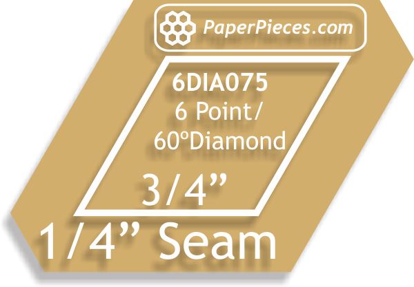 3/4" 6 Point-60 Degree Diamonds