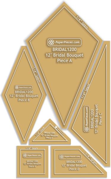 12" Bridal Bouquet Block