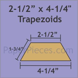 2-1/2" x 4-1/4" Trapezoids