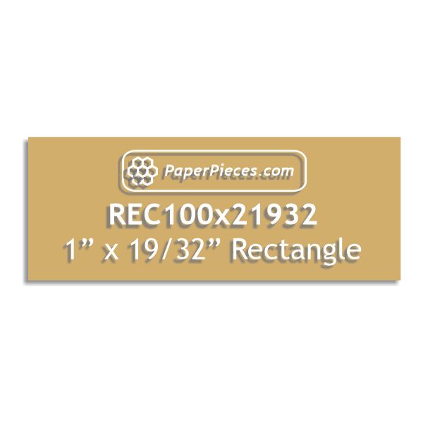 1" x 2-19/32" Rectangle