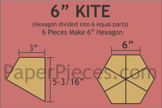 6" Hexagon Kites