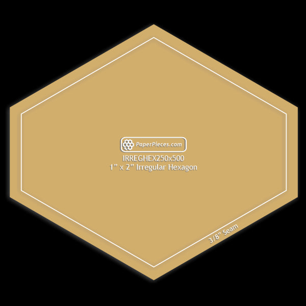 2-1/2" x 5" Irregular Hexagon
