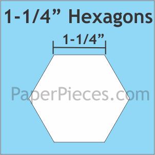 1/4 Thick Acrylic Hexagon Quilting Template (Choice of Sizes) measured P  to P