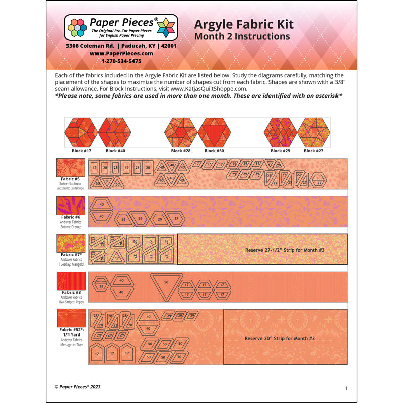 Argyle Quilt Along: Month 2
