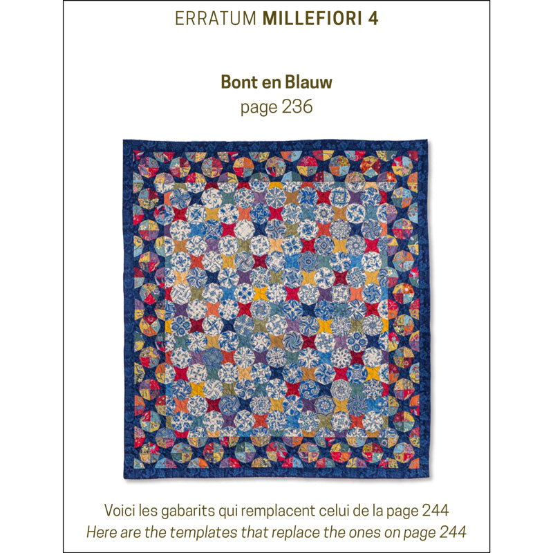 Millefiori Quilts 4 Errata Page