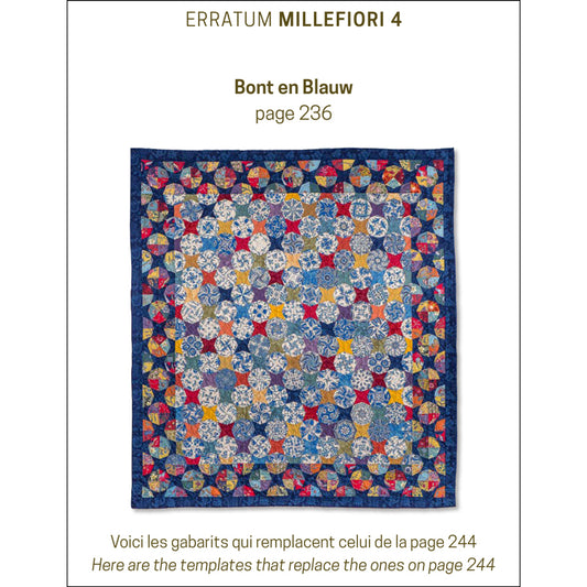 Millefiori Quilts 4 Errata Page