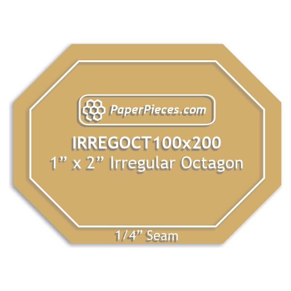 1" x 2" Irregular Octagon
