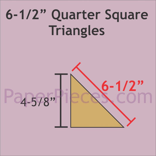 6-1/2" Quarter Square Triangles