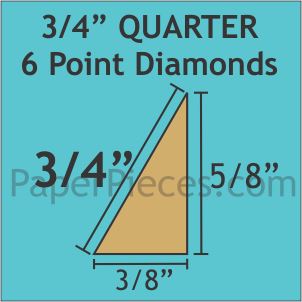 3/4" 6 Point Quarter Diamonds