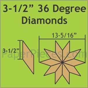 3-1/2" 36 Degree Diamonds