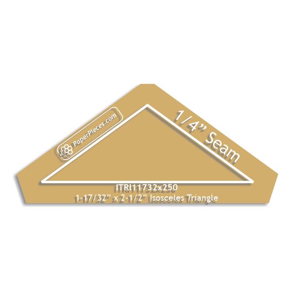 1-17/32" x 2-1/2" Isosceles Triangle