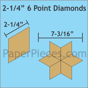 2-1/4" 6 Point Diamonds